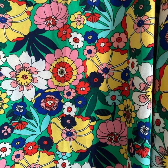 ONE BY ONE SUMMER 2pc Top/skirt Floral Tie-front Short Sleeve A-line Skirt - Picture 5 of 7